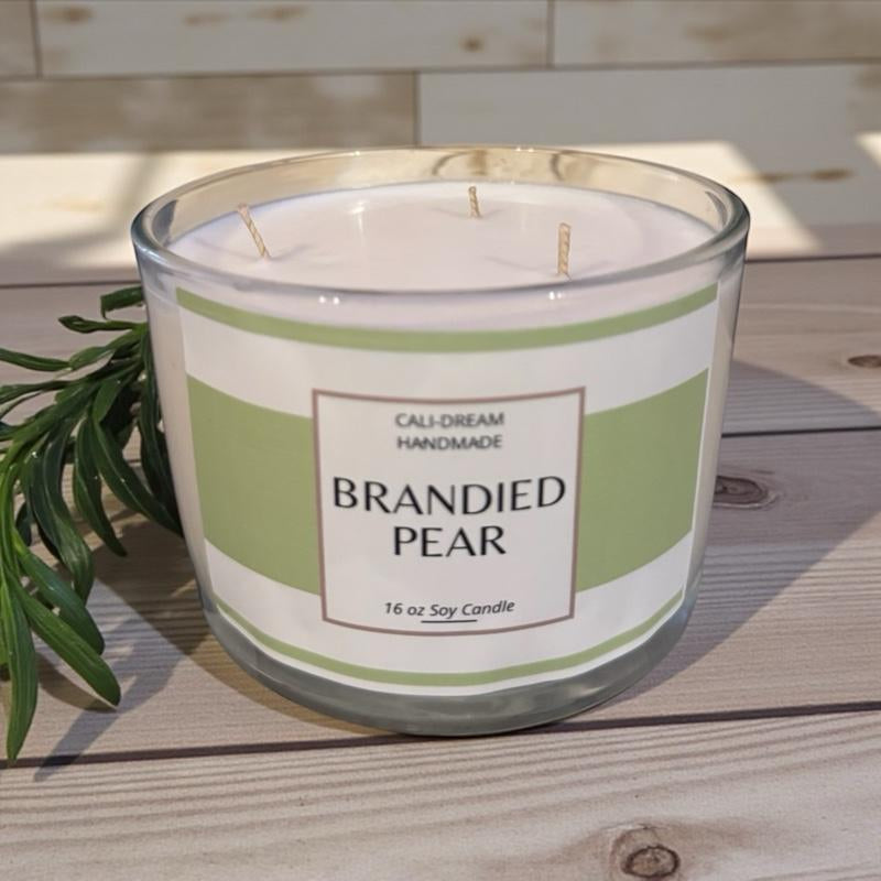 16Oz Soy Wax Candle + 3 Wick Jar