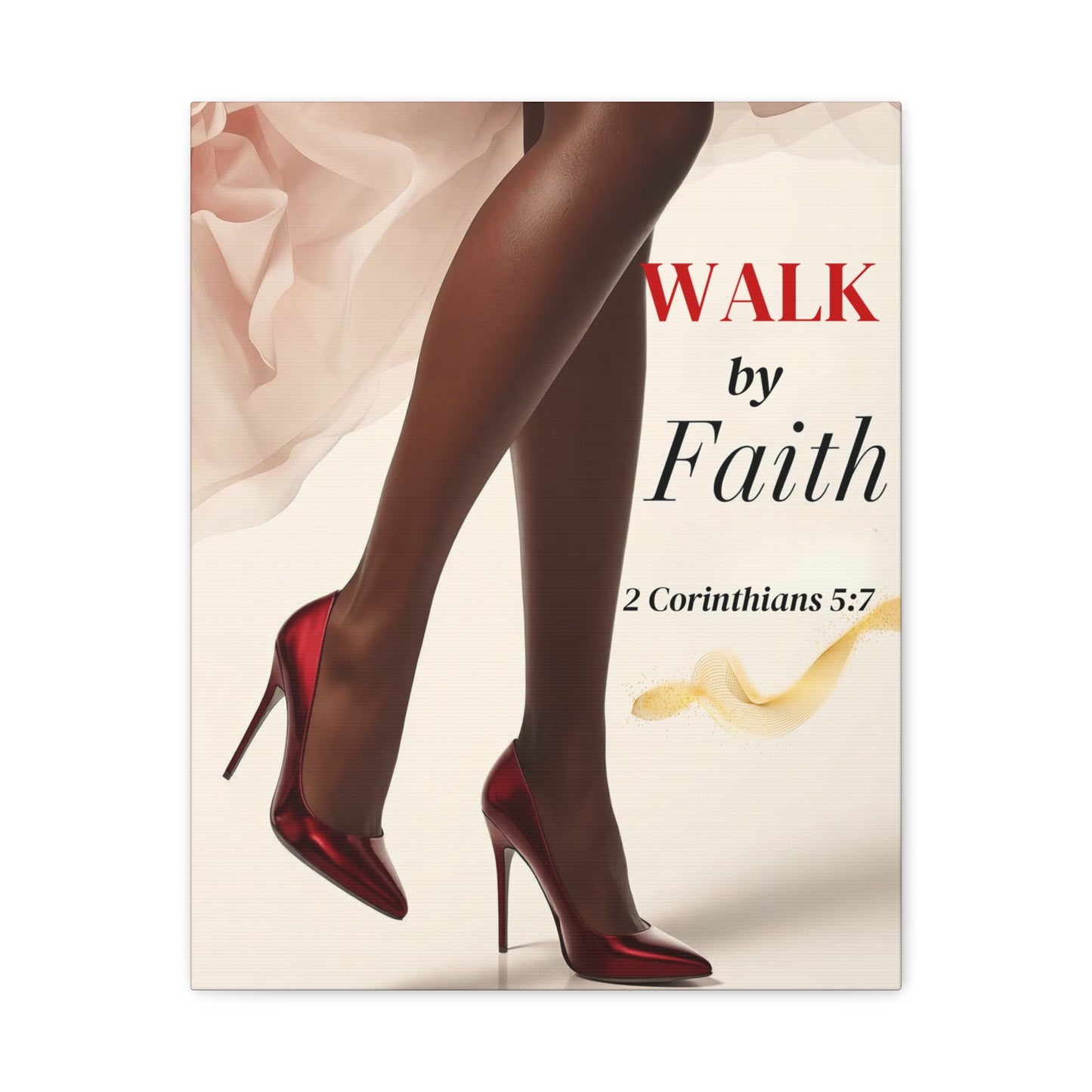 Faith-Inspiring Matte Canvas Wall Art, Inspirational Christian Decor, Uplifting Quotes for Home, Gift for Her, Motivational Wall Art