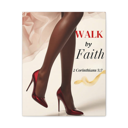 Faith-Inspiring Matte Canvas Wall Art, Inspirational Christian Decor, Uplifting Quotes for Home, Gift for Her, Motivational Wall Art