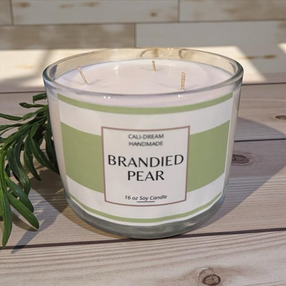 16Oz Soy Wax Candle + 3 Wick Jar